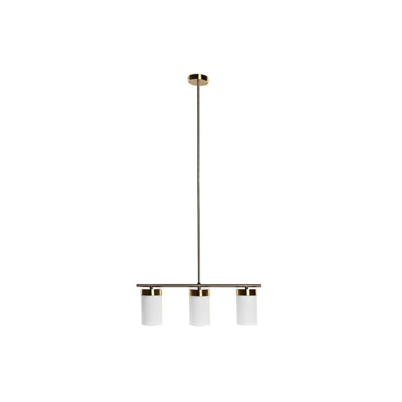 Suspension DKD Home Decor Blanc Doré Métal Verre 60 x 15 x 25 cm