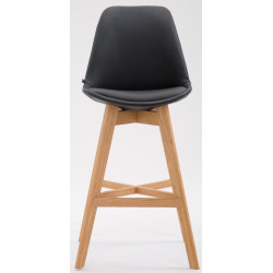 Lot de 2 tabourets de bar Cannes simili cuir Natura noir