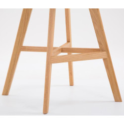 Lot de 2 tabourets de bar Cannes simili cuir Natura noir