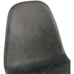 Chaise de salle à manger Napier Vintage en similicuir noir