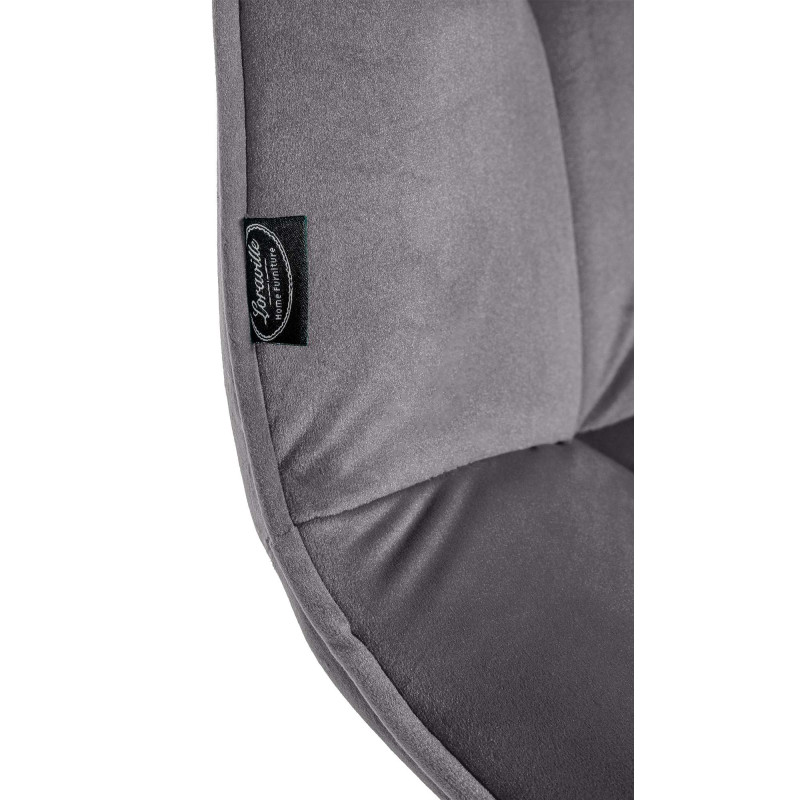 Chaise de salle à manger Vermont en velours gris foncé