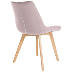 Fauteuil Brook, velours, rose
