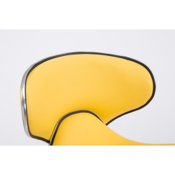 Tabouret de bar Las Vegas V2 chromé jaune
