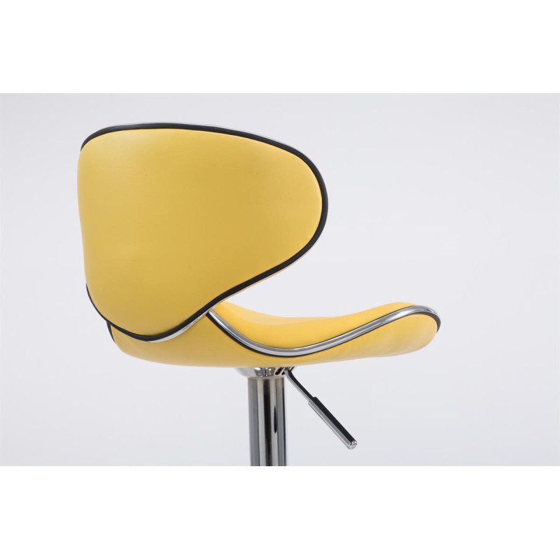 Tabouret de bar Las Vegas V2 chromé jaune