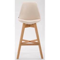 Set di 2 sgabelli da bar Cannes in similpelle color crema