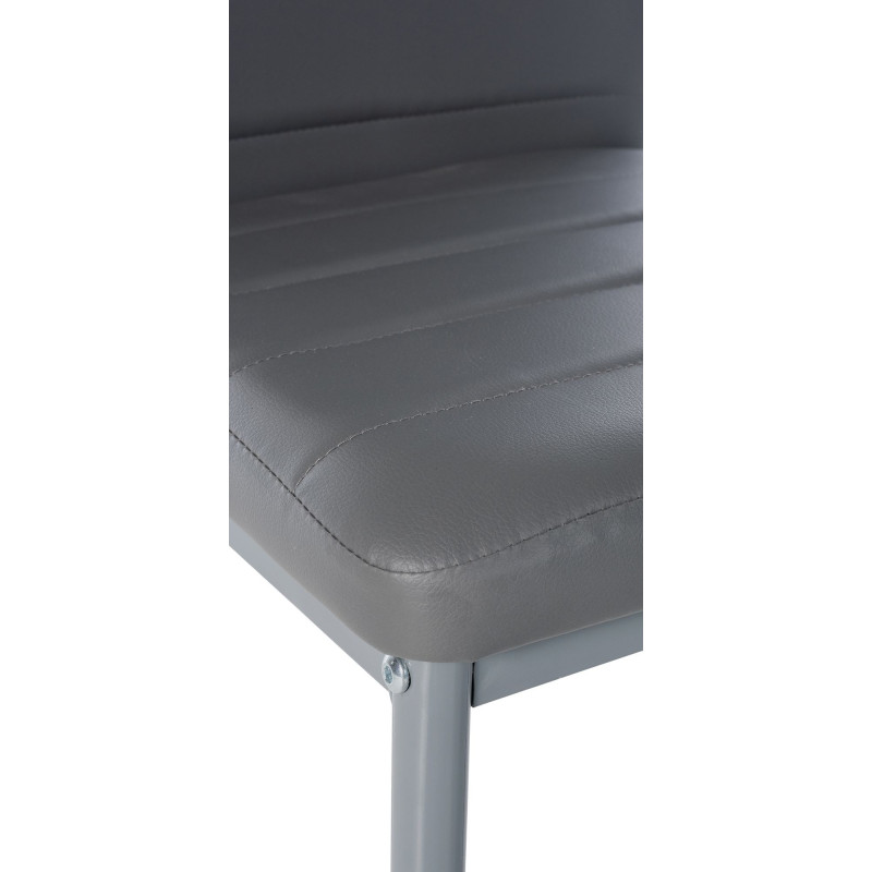 Chaise de salle à manger Mayfair, similicuir gris