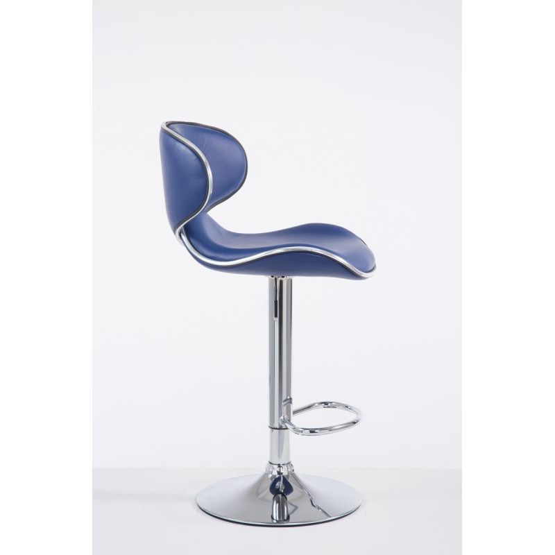 Tabouret de bar Las Vegas V2 chromé bleu