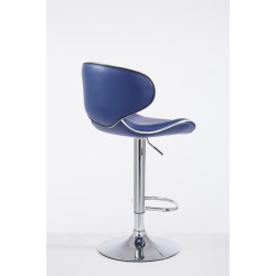 Tabouret de bar Las Vegas V2 chromé bleu