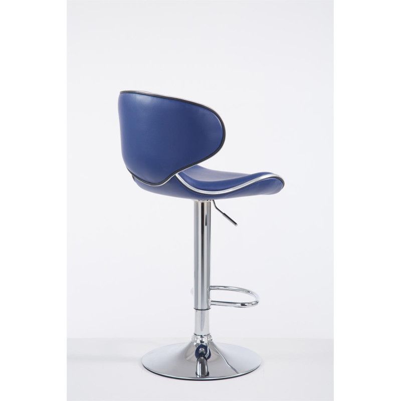 Tabouret de bar Las Vegas V2 chromé bleu