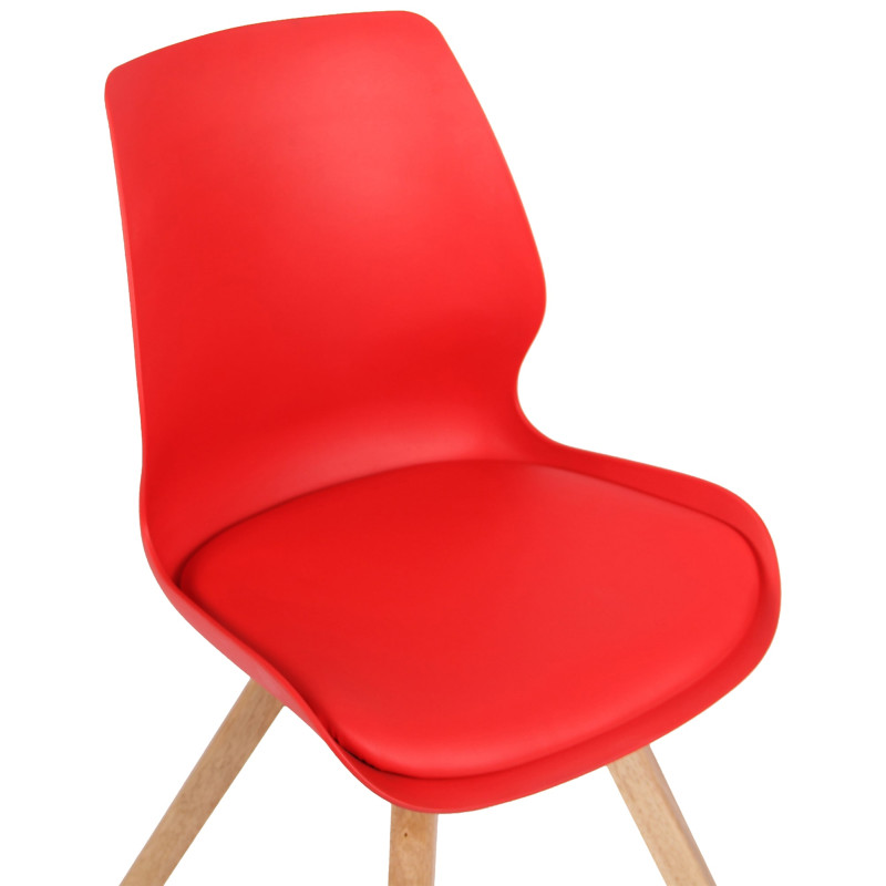 Lot de 2 chaises Luna, en plastique, rouges