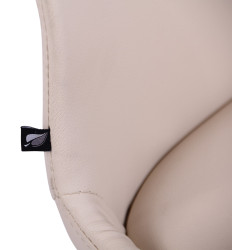 Lot de 4 chaises Luna, simili cuir crème