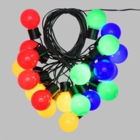 LOTTI Guirlande lumineuse d'extérieure - 20 ampoules G50 LED - Ш50 x H60 mm - Multicolore - 10 metres