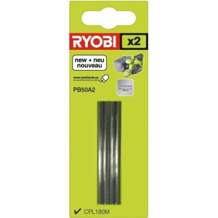 Jeu de 2 fers jetables (carbure) 50 mm pour rabot ONE+ RYOBI