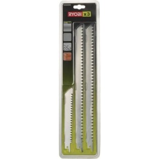 Lames de scie sabre RYOBI - 3 lames en acier inox grande longueur 300 & 152 mm - pour bois et plastique