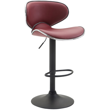Tabouret de bar Las Vegas V2 noir bordeaux