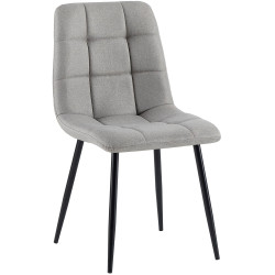 Chaise de salle à manger en tissu Antibes gris clair