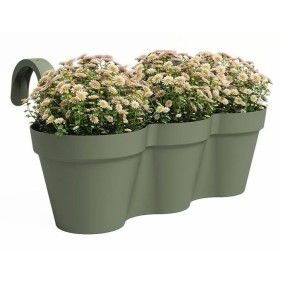 Pot ARTEVASI - CAPRI TRIPLE - Balcon - Vert Cendre - L54 x P30,5 x H28 cm