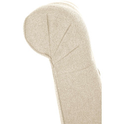 Lot de 2 chaises de salle à manger en tissu Lisburn crème