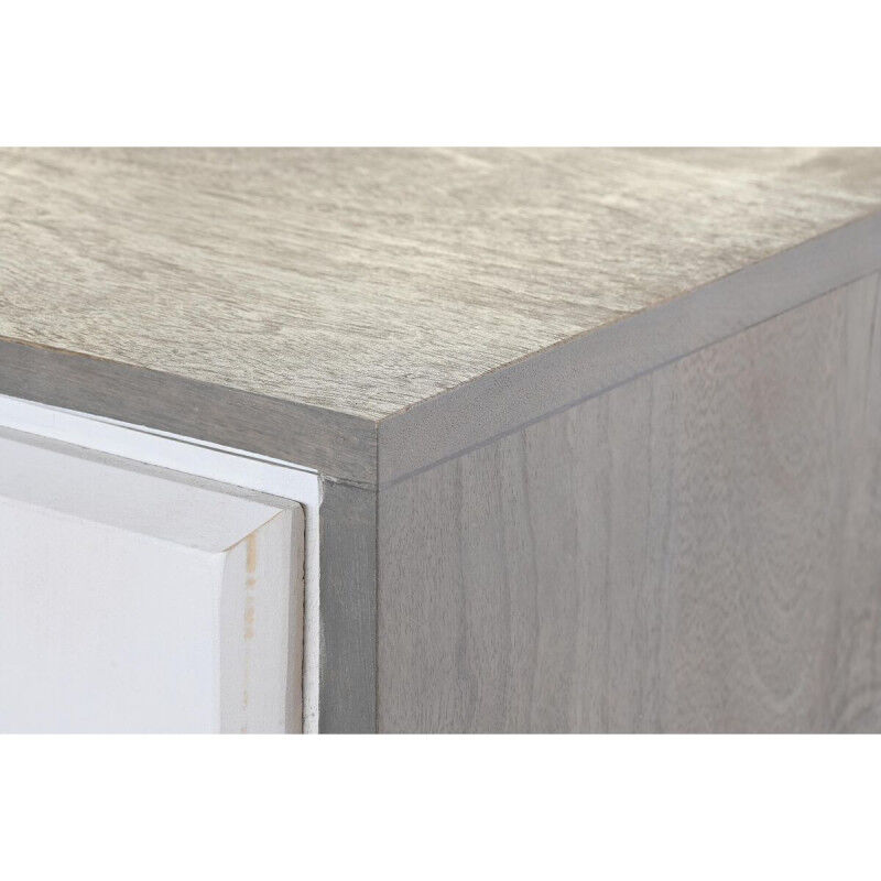 Buffet DKD Home Decor Gris Doré Métal Blanc Bois de manguier (152 x 43 x 84 cm)