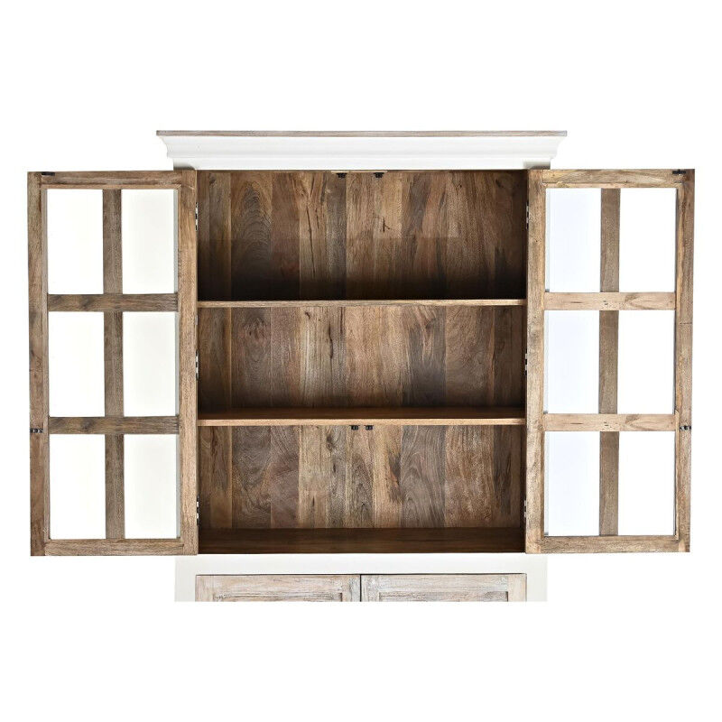Présentoir DKD Home Decor 110 x 45 x 200 cm Verre Aluminium Bois de manguier