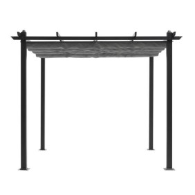 Pergola en aluminium CORDOBA - Gris - 3 x 3 m