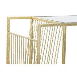 Porte-revues DKD Home Decor Doré Métal Miroir 48 x 35 x 71 cm
