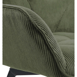 Chaise de salle à manger Jordi Cord verte