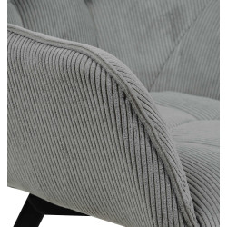 Chaise de salle à manger Jordi Cord grise