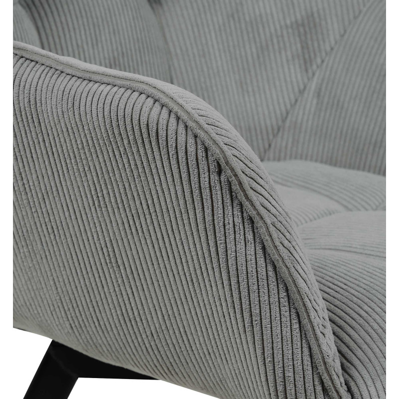 Chaise de salle à manger Jordi Cord grise