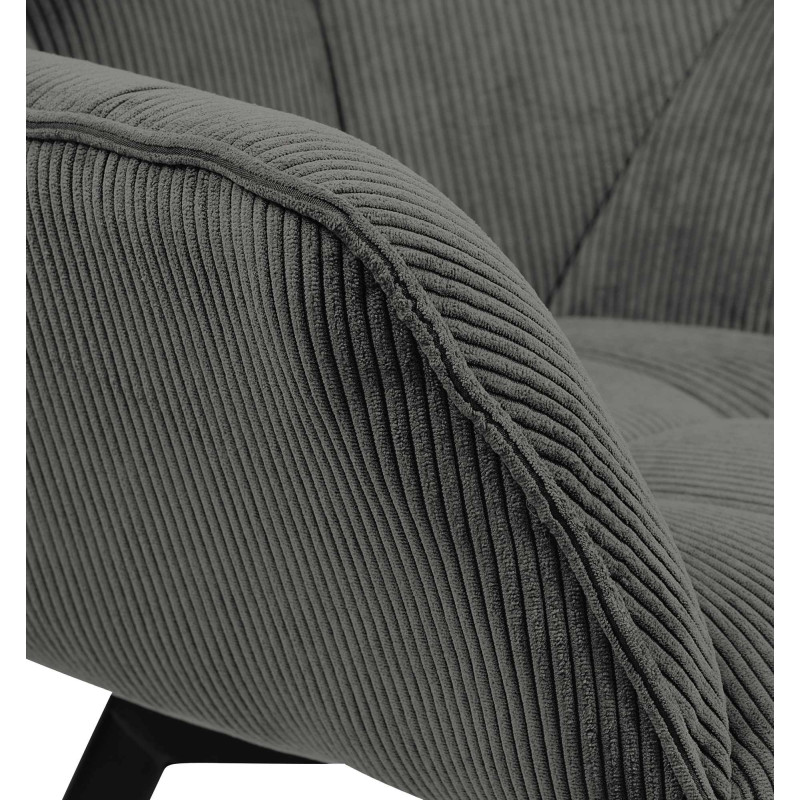 Chaise de salle à manger Jordi Cord gris foncé