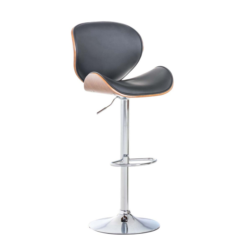 Tabouret de bar en noyer Edmonds noyer/noir