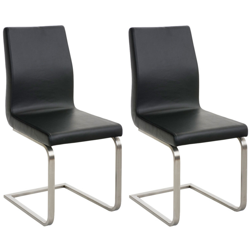 Lot de 2 chaises de salle à manger Belfort noires
