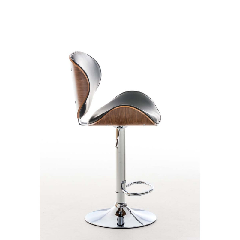 Tabouret de bar en noyer Edmonds noyer/noir