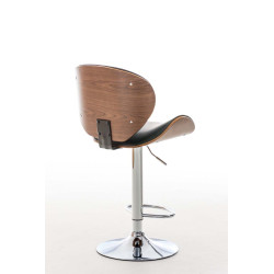 Tabouret de bar en noyer Edmonds noyer/noir