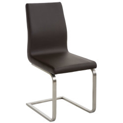 Ensemble de 2 chaises de salle à manger marron Belfort