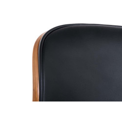 Tabouret de bar en noyer Edmonds noyer/noir