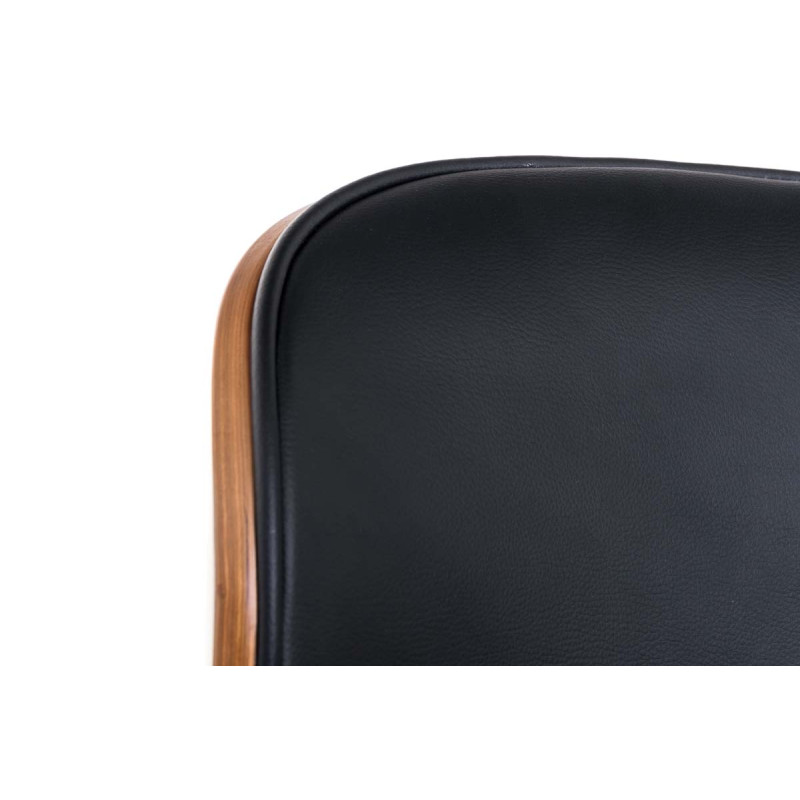 Tabouret de bar en noyer Edmonds noyer/noir