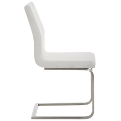 Ensemble de 2 chaises de salle à manger Belfort, tissu blanc