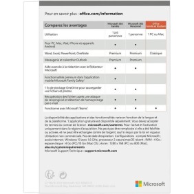 MICROSOFT Office Famille & Etudiant 2021 - Achat définitif