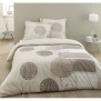 VISION Parure de couette Adele - 100% coton - 1 housse de couette 240 x 260 cm + 2 taies d'oreiller 65 x 65 cm a volant plat -