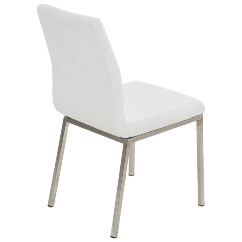 Ensemble de 2 chaises de salle à manger Colmar, tissu blanc