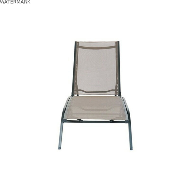 Chaise longue DKD Home Decor Avec des roues Gris PVC Aluminium (187,5 x 64 x 97 cm)