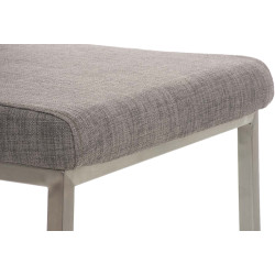 Ensemble de 2 chaises de salle à manger Colmar, tissu gris