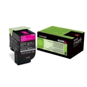 Cartouche de toner MAGENTA Lexmark Toner 802M - 80C20M0 - 1?000 pages