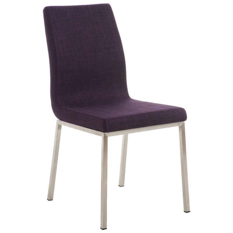 Ensemble de 2 chaises de salle à manger Colmar, tissu violet