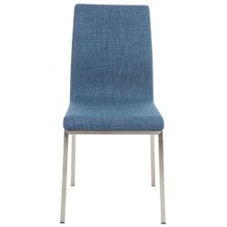Lot de 2 chaises de salle à manger Colmar en tissu bleu