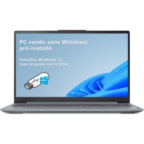 PC Portable Lenovo IdeaPad Slim 3 15AMN8 | 15'' FHD - Intel Core i3 N305 - RAM 8 Go - SSD 512 Go - Sans Windows - AZERTY