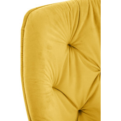 Chaise Tanna en velours jaune