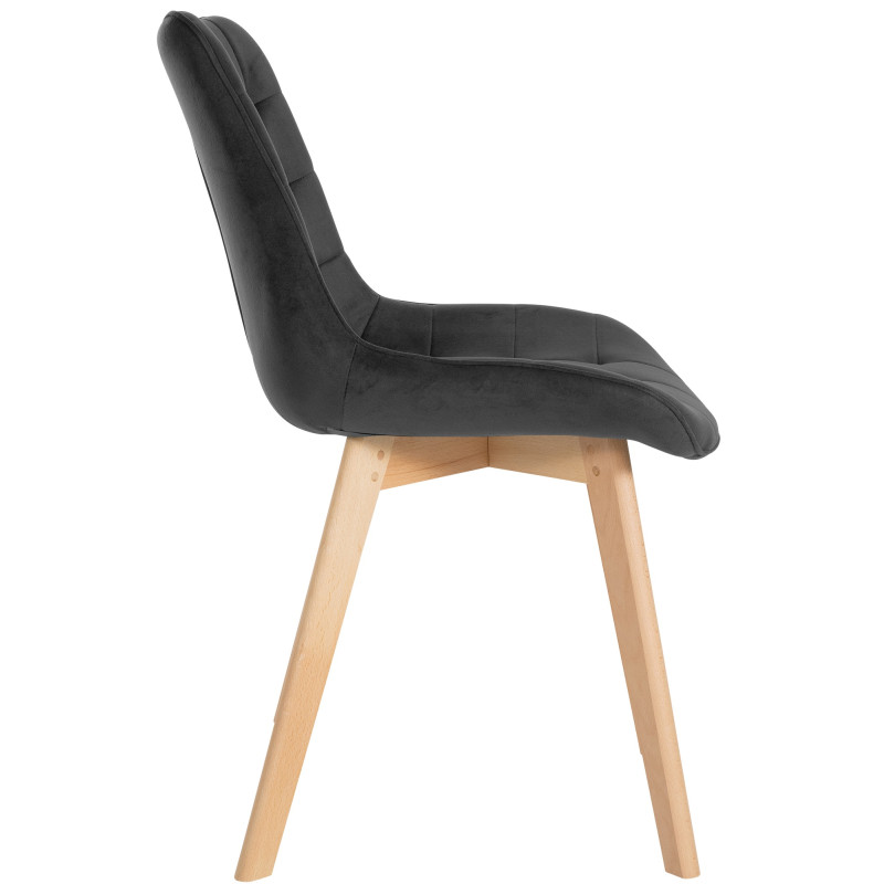 Lot de 2 chaises Brook en velours noir