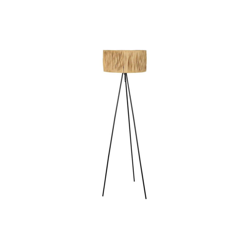 Lampadaire DKD Home Decor Marron Noir Métal Raphia 50 W 220 V 56 x 46 x 140 cm